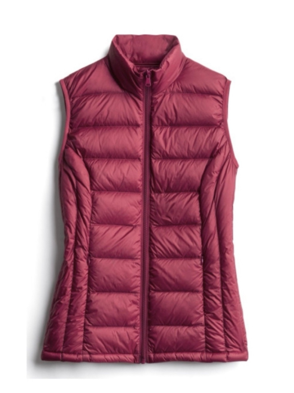 Market & Spruce Lightweight Quilted Vest - Berry